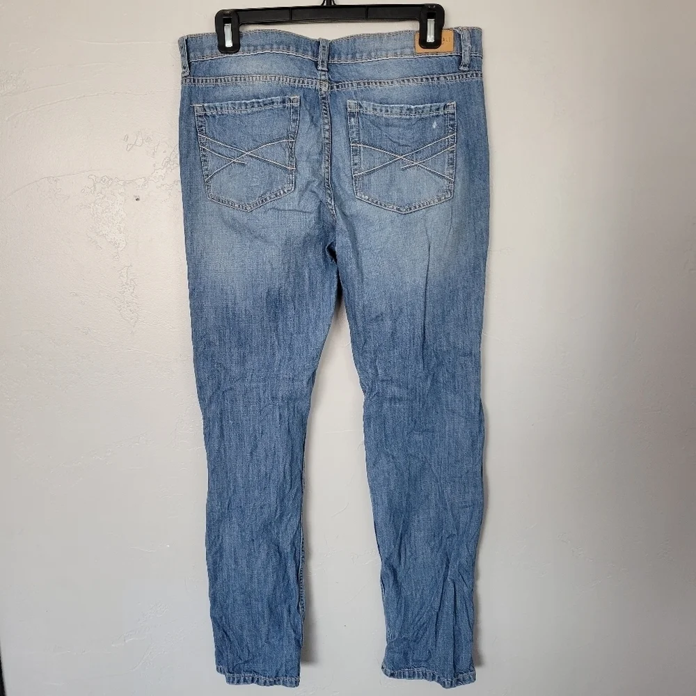 Aeropostale Boyfriend Jeans Women's 6 Reg Regular Medium Wash Distressed Loose